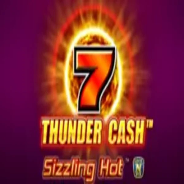 Thunder Cash Sizzling Hot online game logo by Novomatic on carlospinscasino.com